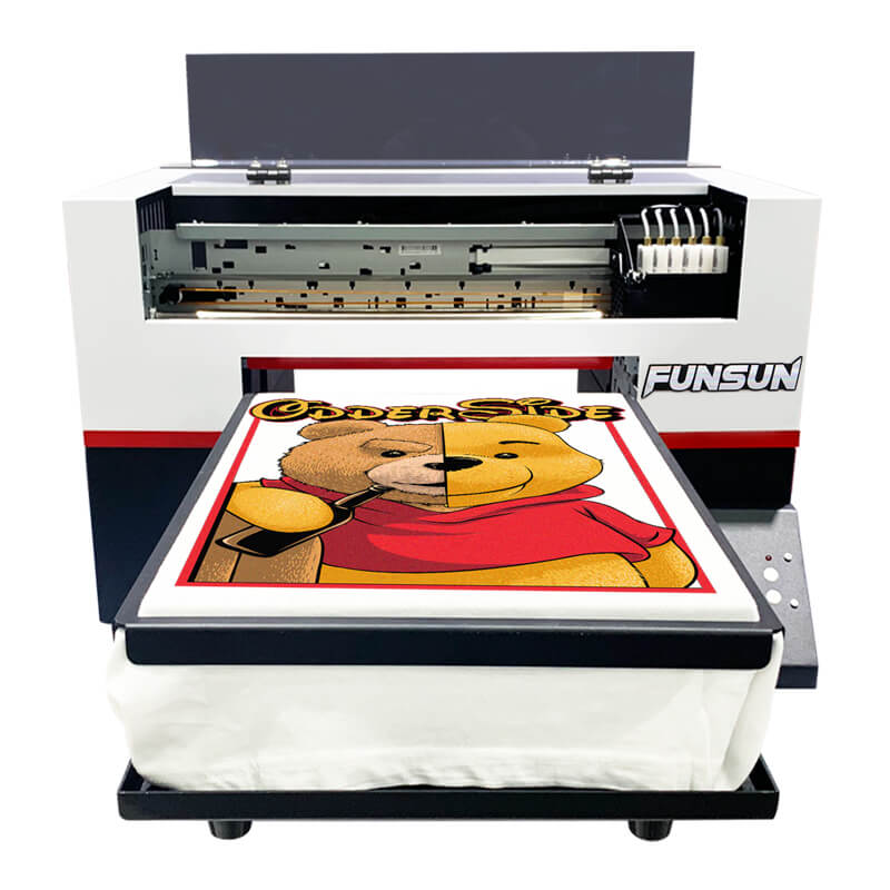 Automatic A3 Flatbed Printer DTG Printer T-shirt Printing Machine For Dark  And Light T-shirt Baby Clothes Printing Machine